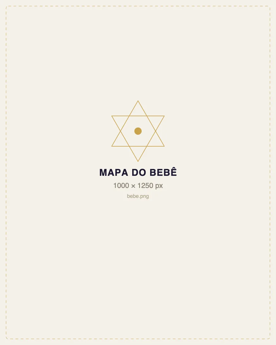Pôster do Mapa do Bebê emoldurado